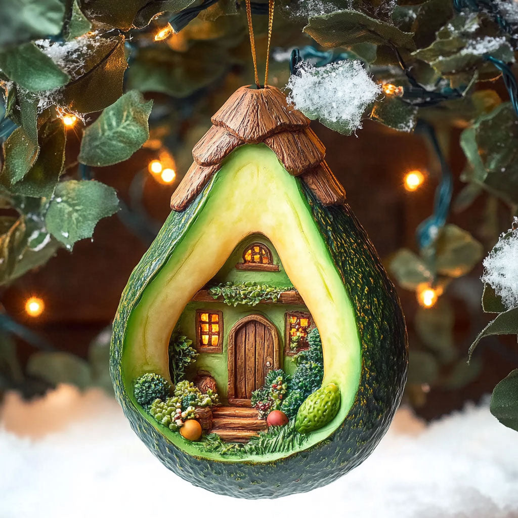Avocado Woodland Hideout WN0912006CL Christmas Ornament