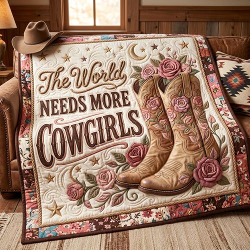 The World Needs More Cowgirl XR0605012CL Quilt
