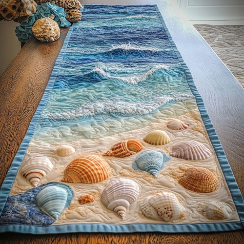 Seaside Serenity CP0605007CL Quilted Table Runner