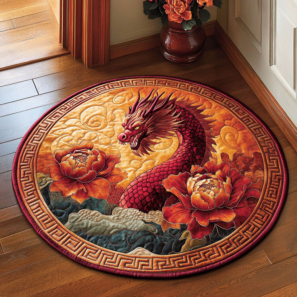 Dragon Blossom CP2709130CL Quilted Round Mat