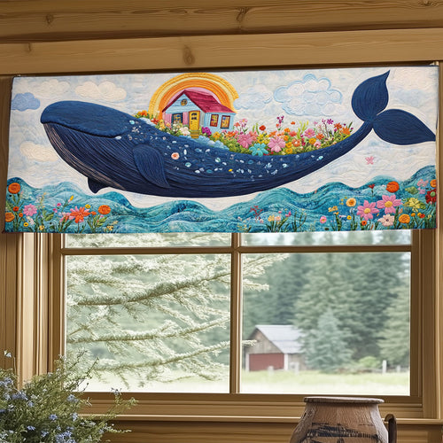 Whale of Wonders WJ0406034CL Quilted Valance