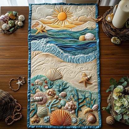 Beautiful Seashore CP2304038CL Quilted Table Runner