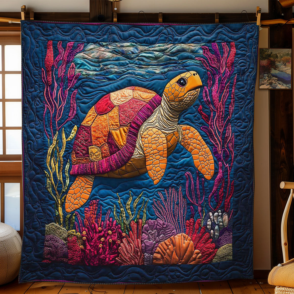 Sunset Turtle WN1404084CL Quilt