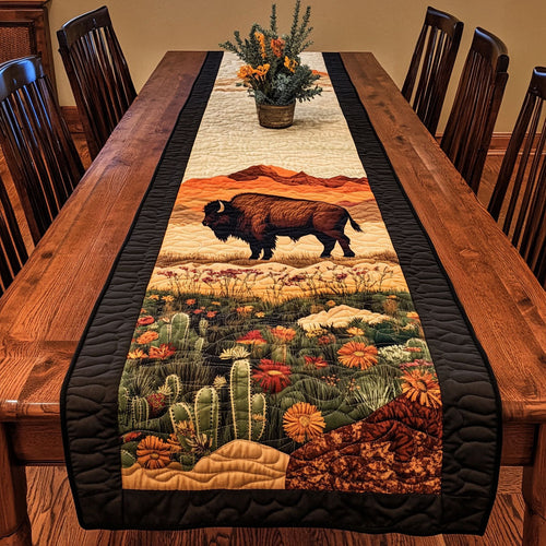 Native Bison WJ2003065CL Quilted Table Runner