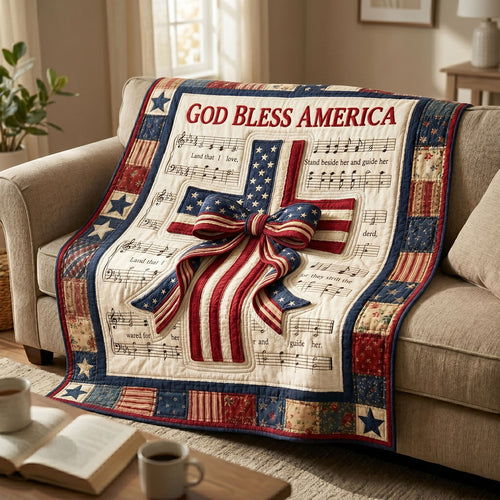 Patriotic Cross And Faith WN1504015CL Quilt