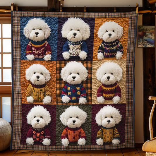 Cozy Bichon Frise WN1303005CL Quilt