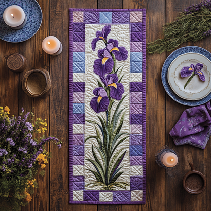 Iris Lovers XR2504012CL Quilted Table Runner