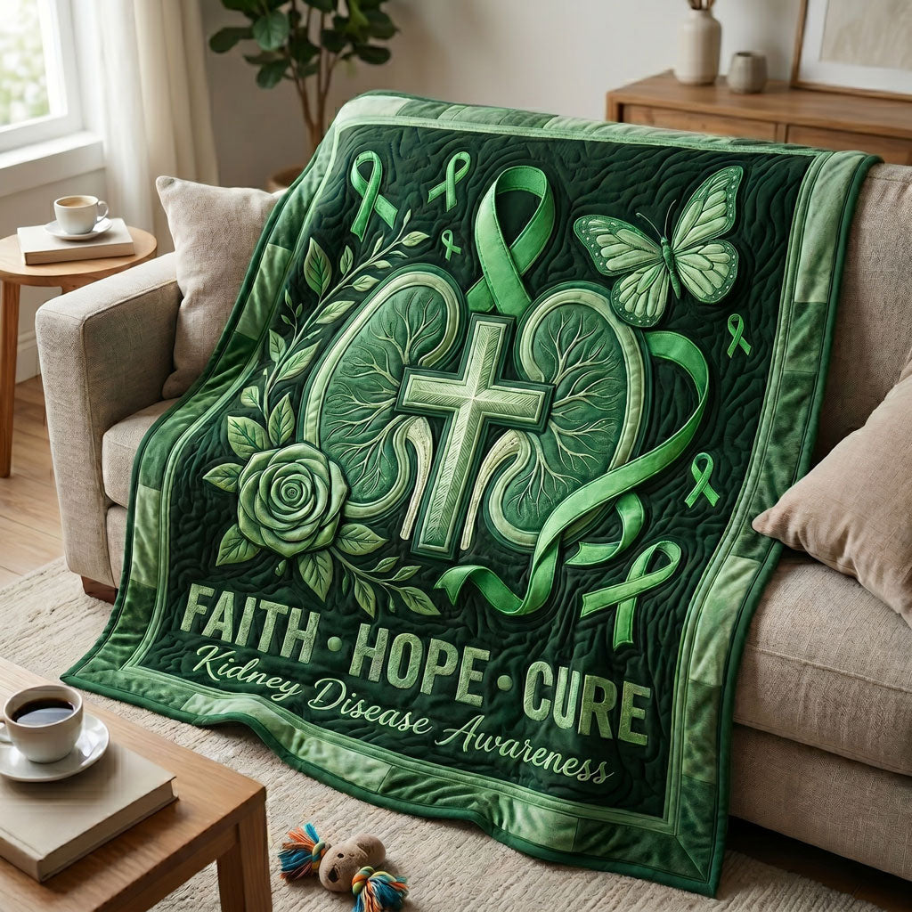 Green Ribbon Kidney Strength WN2804012CL Quilt
