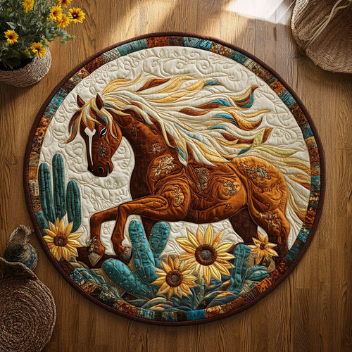 Native Horse WJ2705039CL Quilted Round Mat
