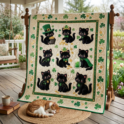 Lucky Black Cat St. Patrick’s WN0705009CL Quilt