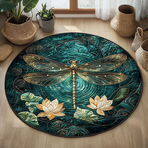 Spirit Dragonfly QA2111009CL Quilted Round Mat