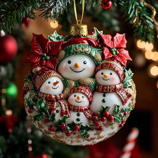 Snowman Family Love CW2410039CL Christmas Ornament