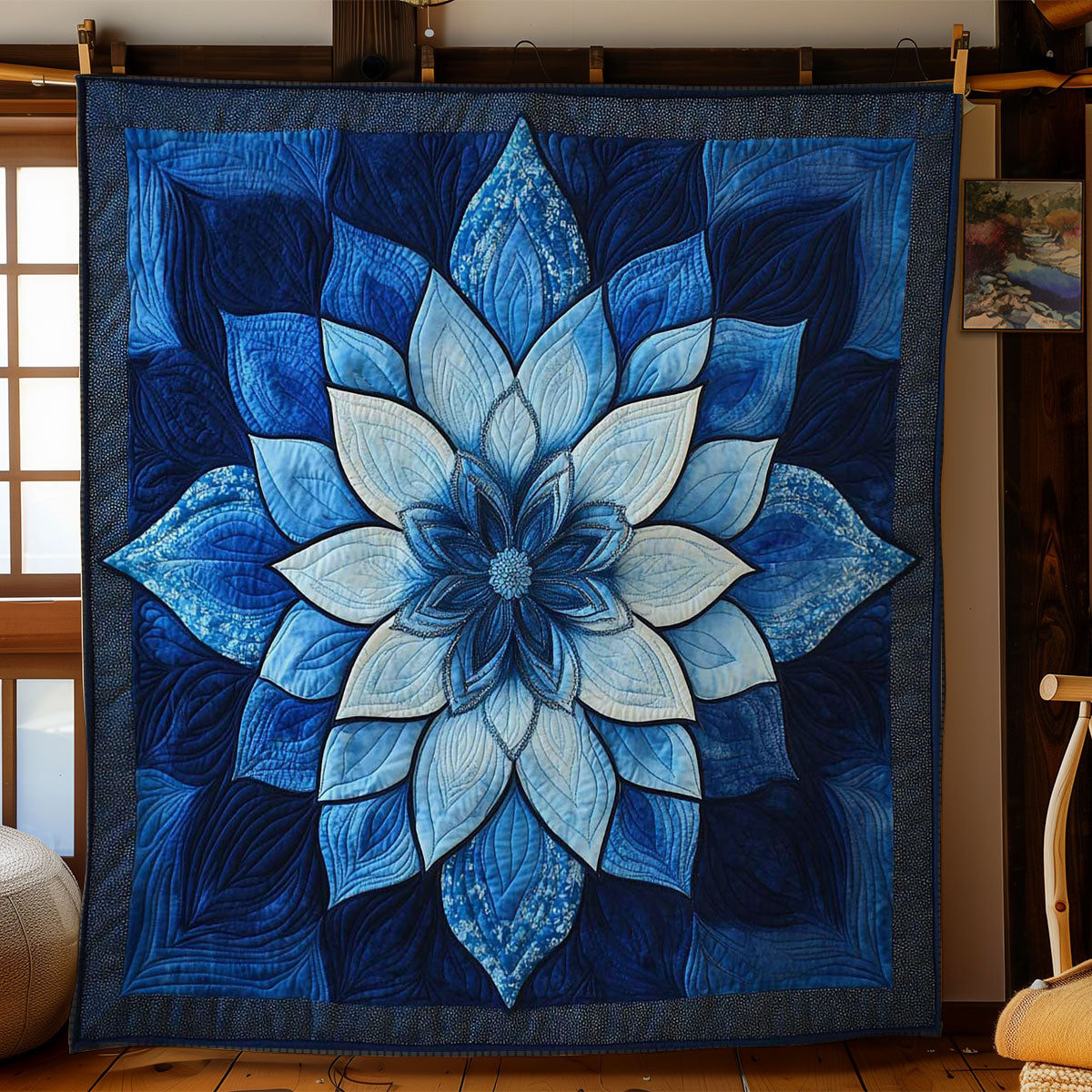 Azure Dream Flower WN1103079CL Quilt