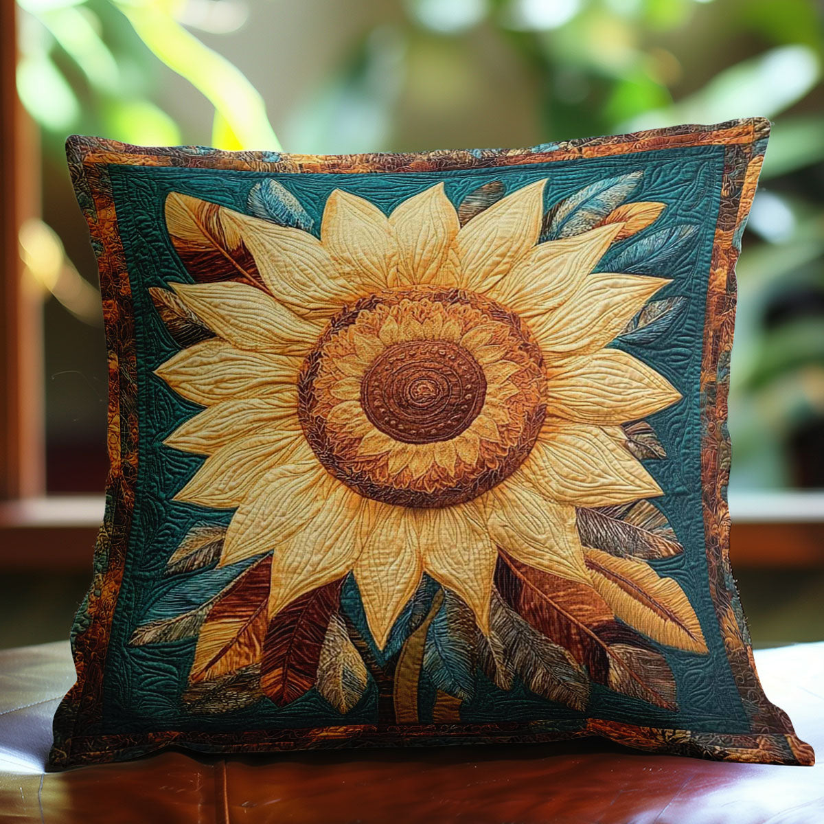 Sunflower And Feather Harmony WN1302058CL Quilt Pillow Case