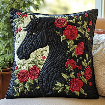 Horse Rose CW0207025CL Quilt Pillow Case