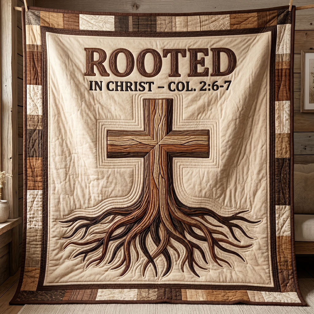 Rooted In Christ Cross Roots WN2804016CL Quilt