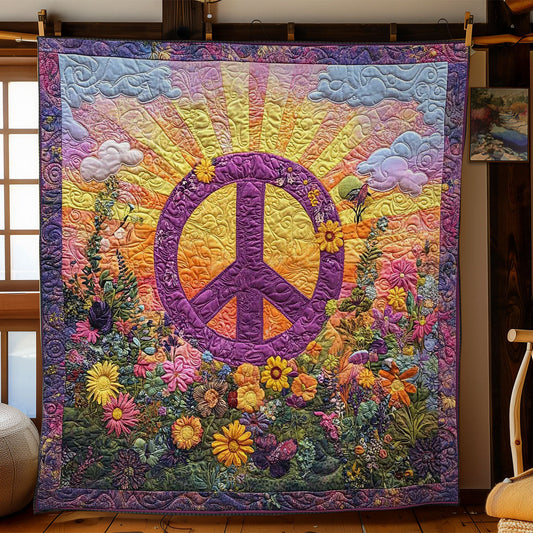 Flower Power Peace WN2201004CL Quilt