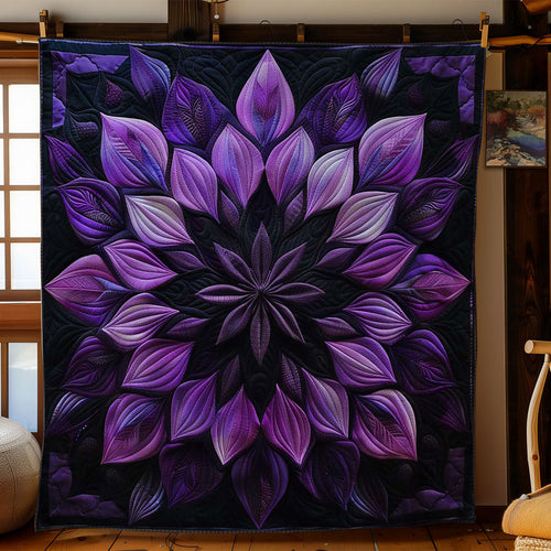 Midnight Purple Flower WN0601097CL Quilt