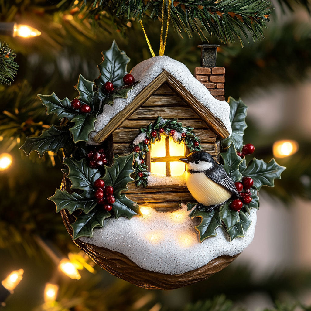 Christmas Home Chickadee WN2210008CL Christmas Ornament