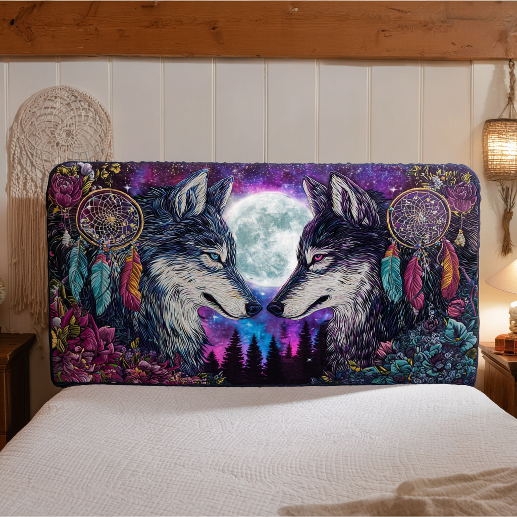 Fullmoon Wolf XR3112008CL Quilted Headboard Slipcover