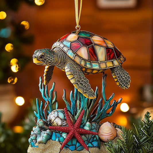 Coastal Turtle Light CW2010041CL Christmas Ornament