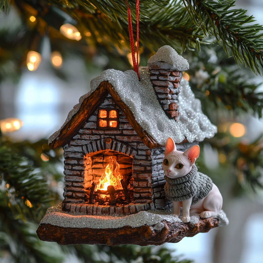 Feline Fireside WJ2611018CL Christmas Ornament