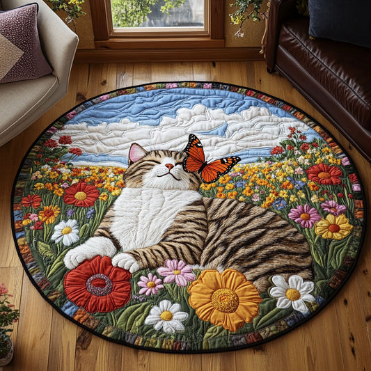 Blossom Nap Cat KL1312019CL Quilted Round Mat