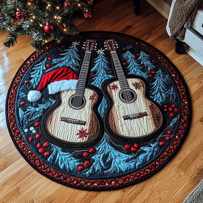 Merry Guitar Vibes KL2711007CL Quilted Round Mat