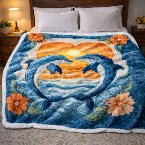 Endless Love Dolphins KL2901003CL Faux Fur Throw Blanket