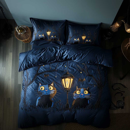 Moonlit Cat Mischief WN1203033CL Duvet Cover Set