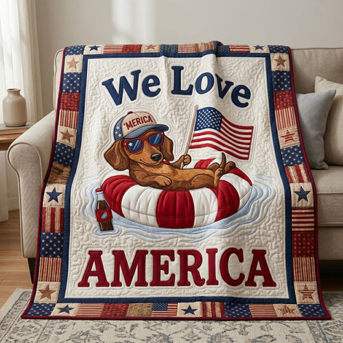 Patriotic Dachshund USA WN0505020CL Quilt