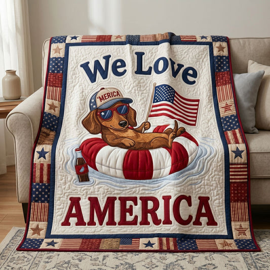 Patriotic Dachshund USA WN0505020CL Quilt