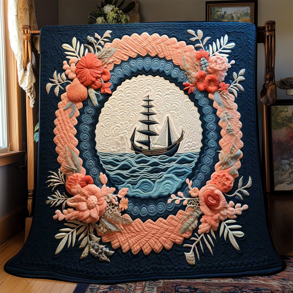 Laurel Sea Symbol WP2502011CL Quilt