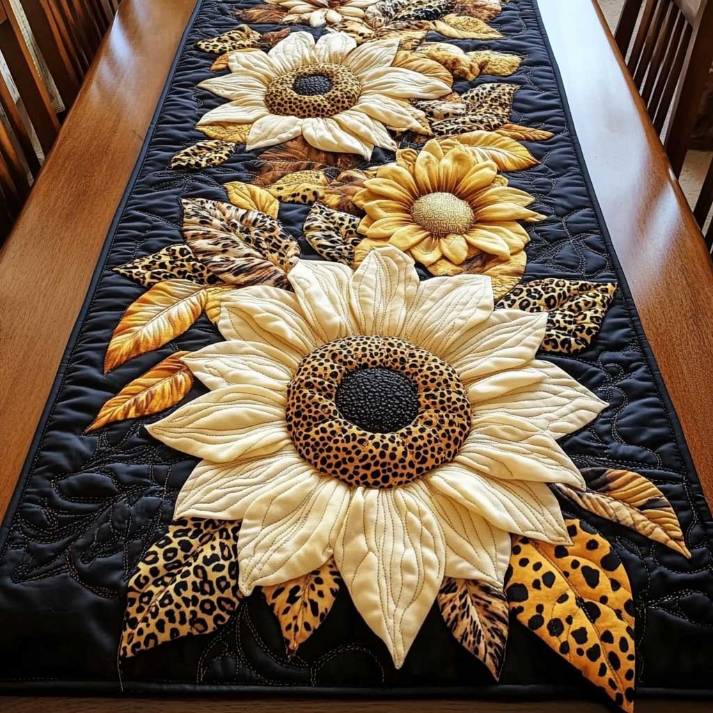 Sunflower Bloom WN3103042CL Quilted Table Runner