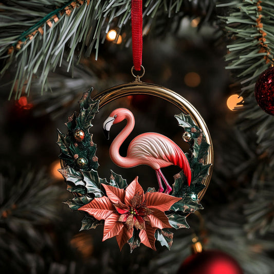 Flamingo Ring WJ1612017CL Christmas Ornament