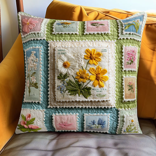 Floral Cancellation Study WJ1001081CL Quilt Pillow Case