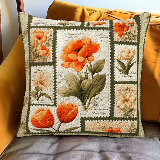 Floral Postage Collection WJ0901135CL Quilt Pillow Case