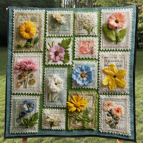 Floral Postal Archive WJ0901072CL Quilt