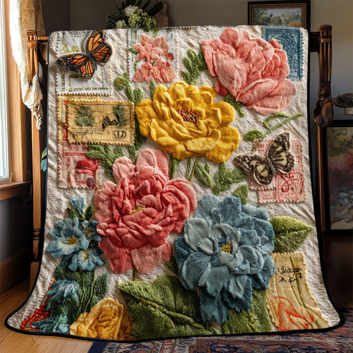 Floral Postmark Story WJ1001029CL Quilt