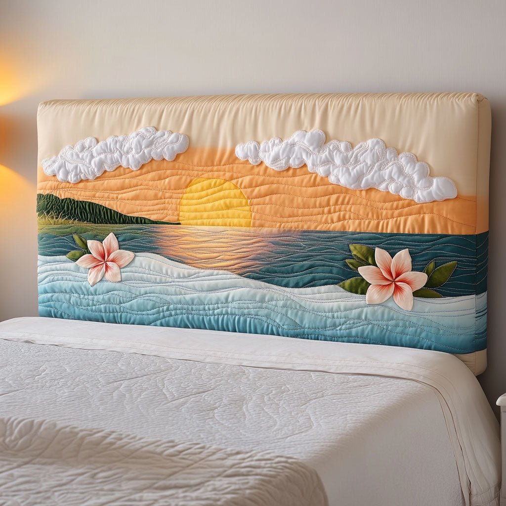 Floral Seabreeze WJ0901005CL Quilted Headboard Slipcover
