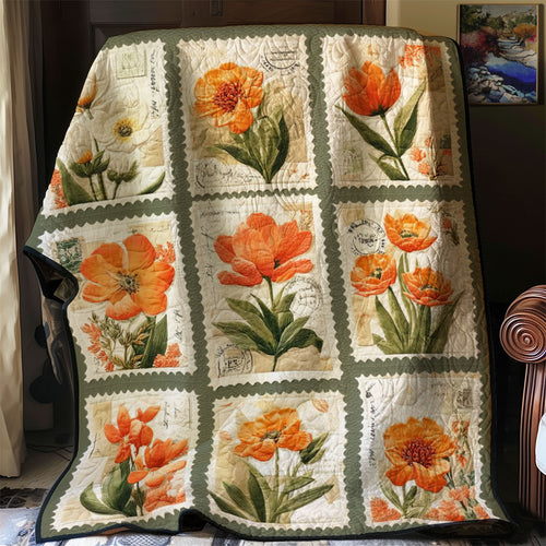 Floral Stamp Elegance WJ1001030CL Quilt