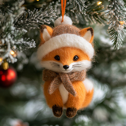 Fluffy Fox WJ1612023CL Christmas Ornament