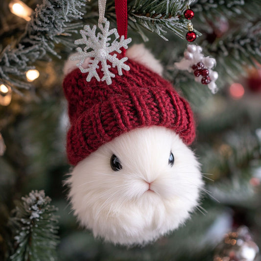 Fluffy Rabbit WJ1612031CL Christmas Ornament