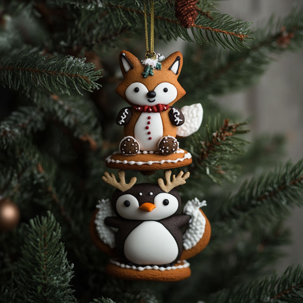 Fox Penguin WJ0312422CL Christmas Ornament