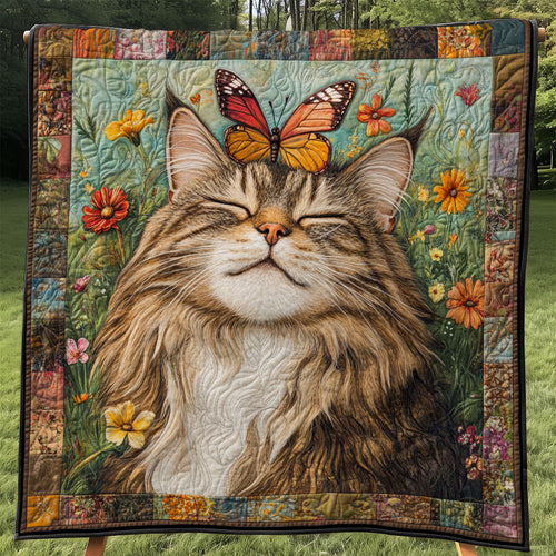 Gentle Garden Cat WJ0901013CL Quilt