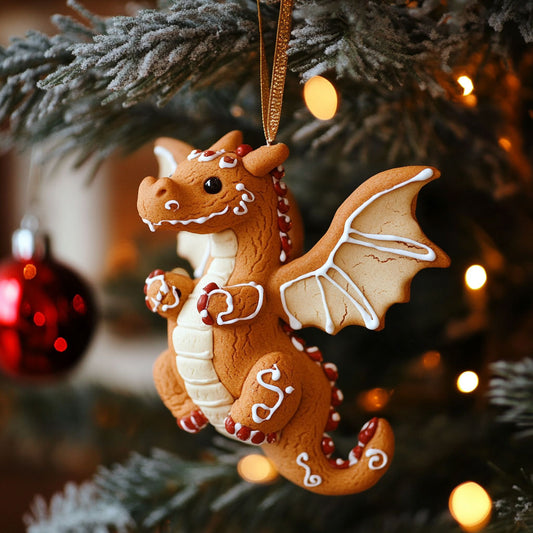 Gingerbread Baby Dragon WJ0312347CL Christmas Ornament