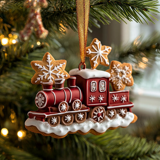 Gingerbread Christmas Train WJ2711153CL Christmas Ornament