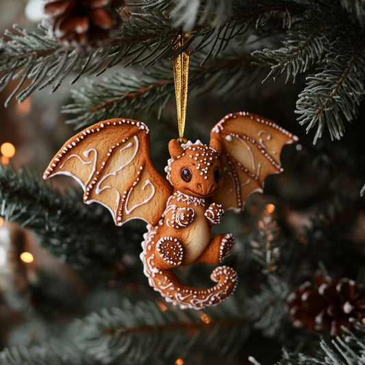 Gingerbread Dragon WJ0312348CL Christmas Ornament