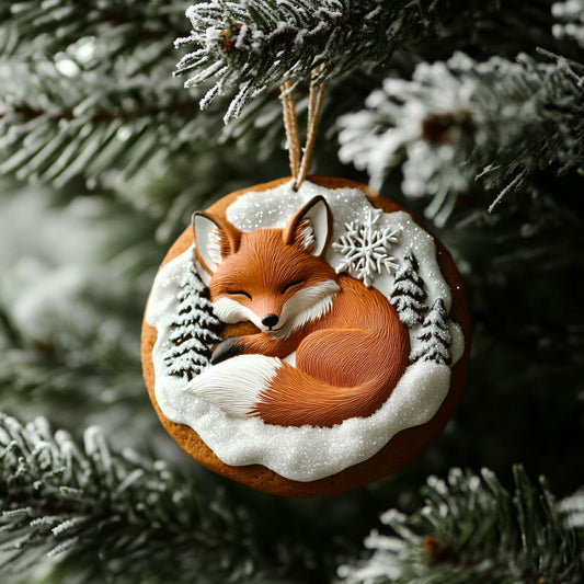 Gingerbread Fox WJ0312372CL Christmas Ornament