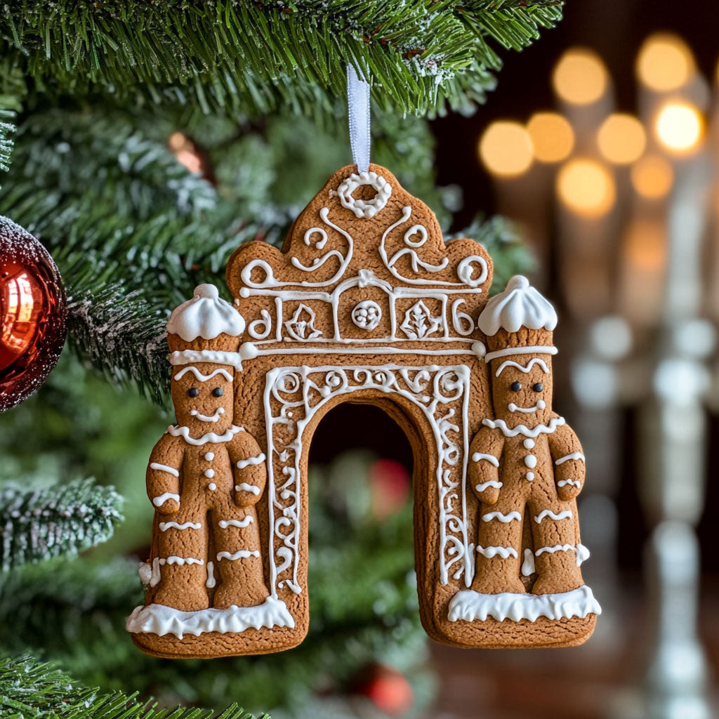 Gingerbread Gate Duo WJ0312351CL Christmas Ornament